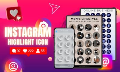 I will create Instagram highlight icons, Instagram story cover, highlight cover