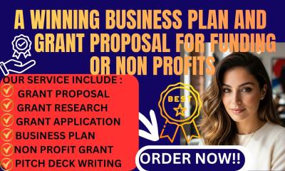 I Will Develop a Detailed Business Plan Proposal, Business Plan Writer, Grant Writing