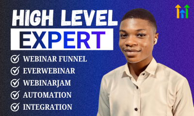 I will do webinar funnel, integration WebinarJam EverWebinar ClickFunnel 2.0 automation