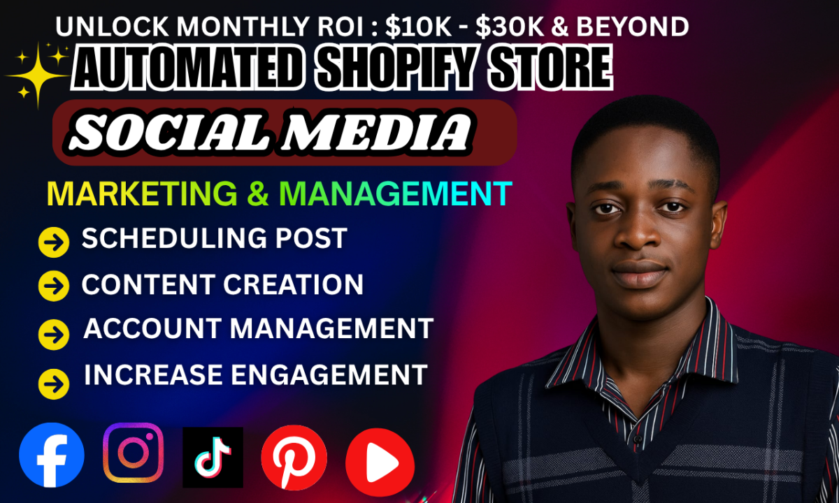 I will be your social media marketing manager and content creation