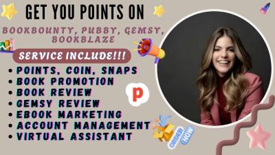 I will get you points on Pubby, BookBounty, GemsY, and BookBlaze