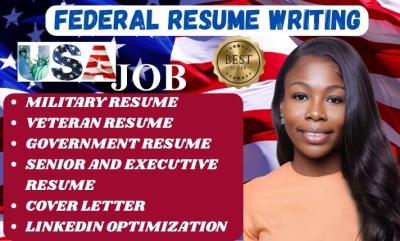 I will do professional federal resume writing service for usajobs, engineering resume