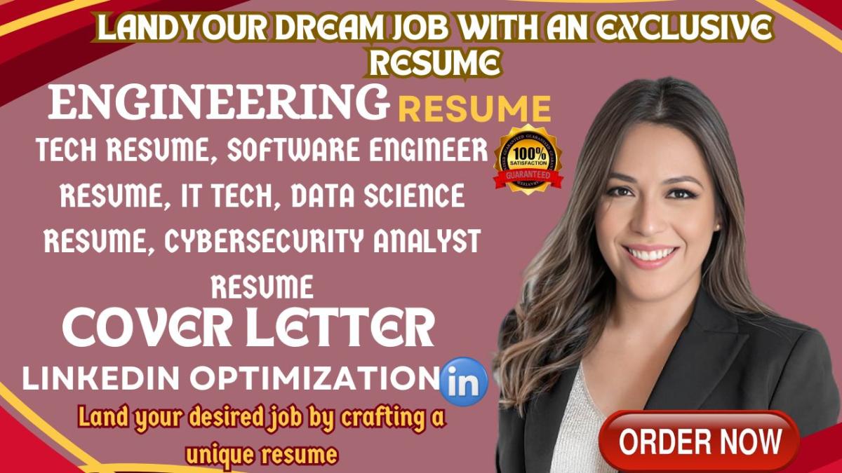 I will write ATS optimized Software Engineer Resume, Data IT Engineer Resume & CV