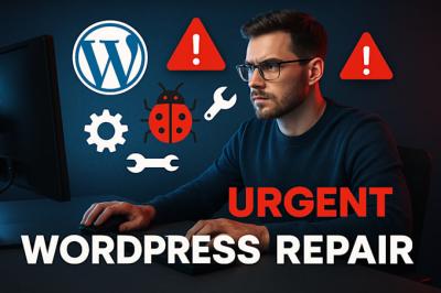 Urgently Troubleshoot and Repair WordPress Website or Fix Website Error