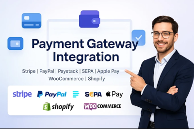 I will integrate payment gateway for Stripe, PayPal, SEPA, Paystack to your website