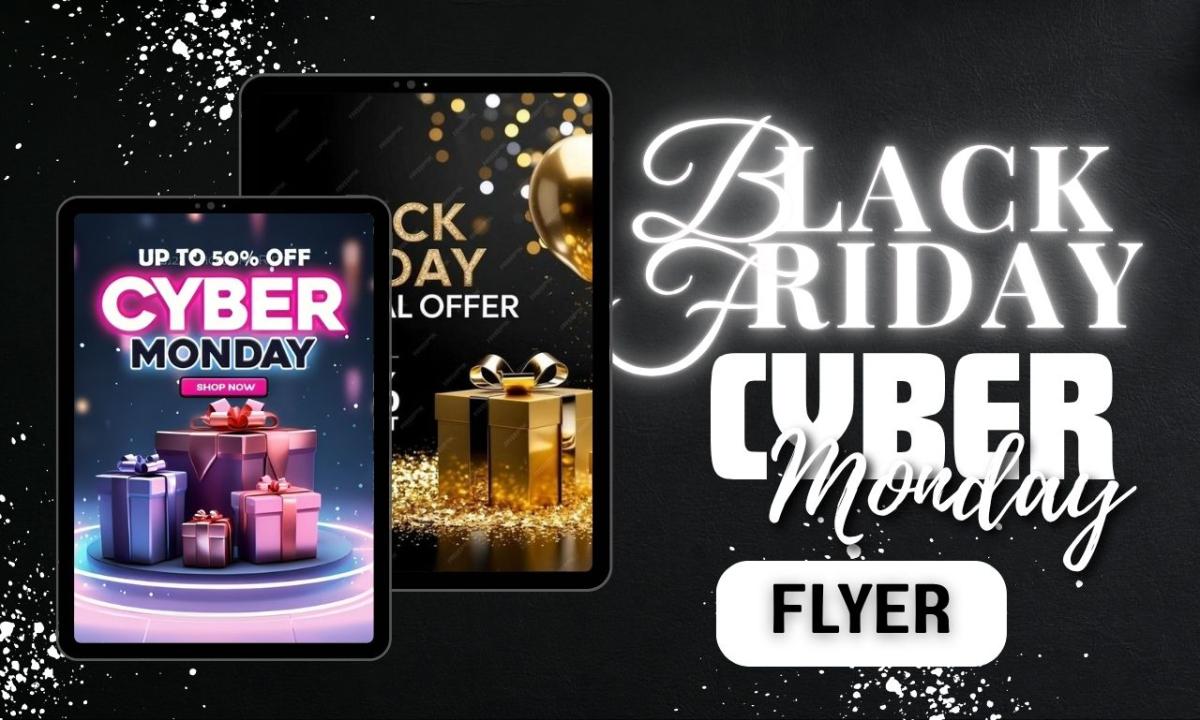 I will do Black Friday Sales Flyer, Cyber Monday, Thanksgiving, Holiday, Christmas Flyer