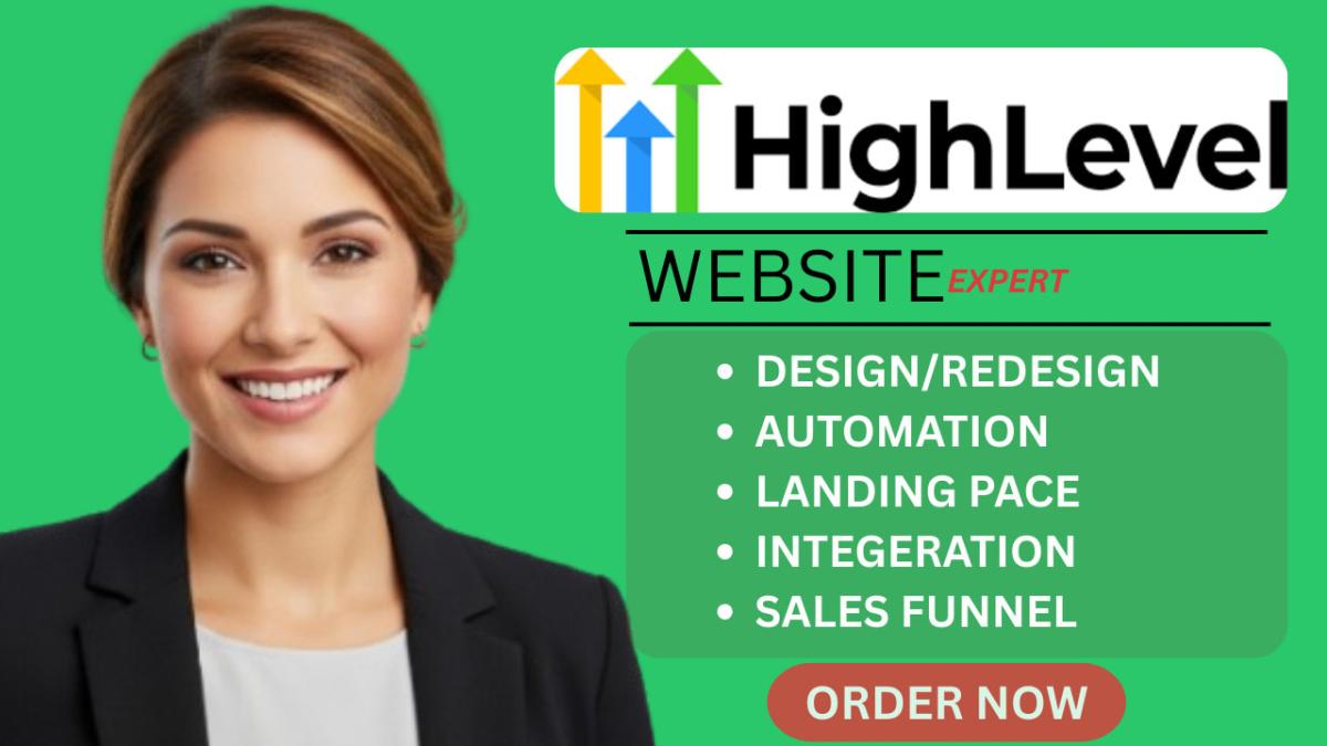 I will gohighlevel expert gohighlevel landing page salesfunnel gohighlevel automations
