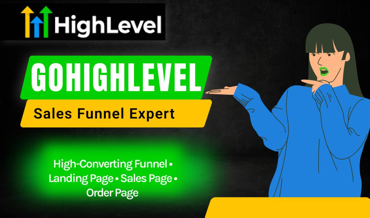 I Will Create GoHighLevel, ClickFunnels, Systeme.io, ThriveCart, Click, Kajabi Sales Funnel