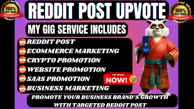 I will do Reddit post upvote for SaaS business, eCommerce, Crypto, AI, website promotion