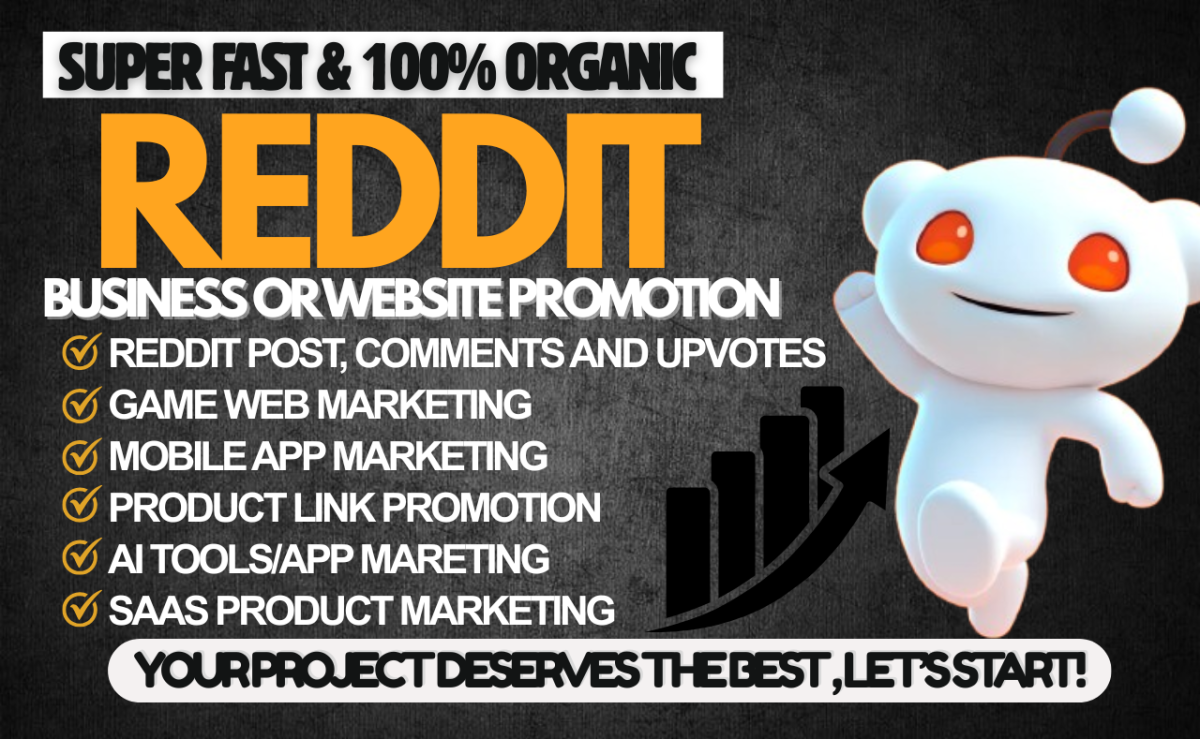 Do Organic Promotion for Business AI App Website SaaS Product Link via Reddit