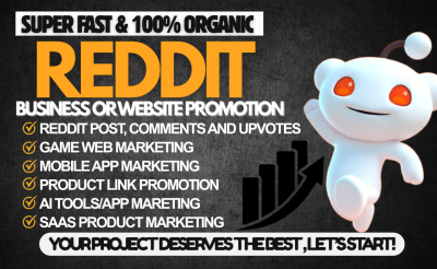 Do Organic Promotion for Business AI App Website SaaS Product Link via Reddit