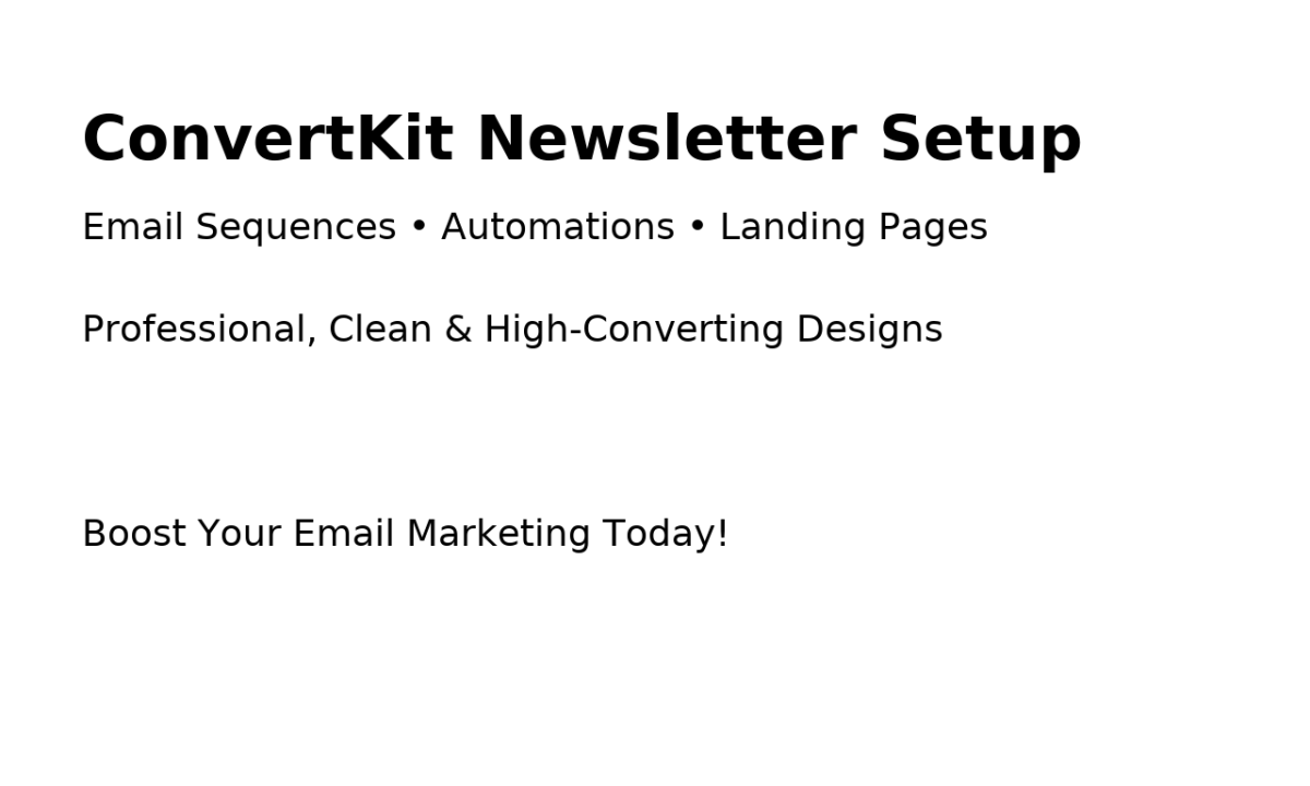 I Will Setup Brevo Newsletter, ConvertKit, Brevo Automation Campaign & Email Marketing