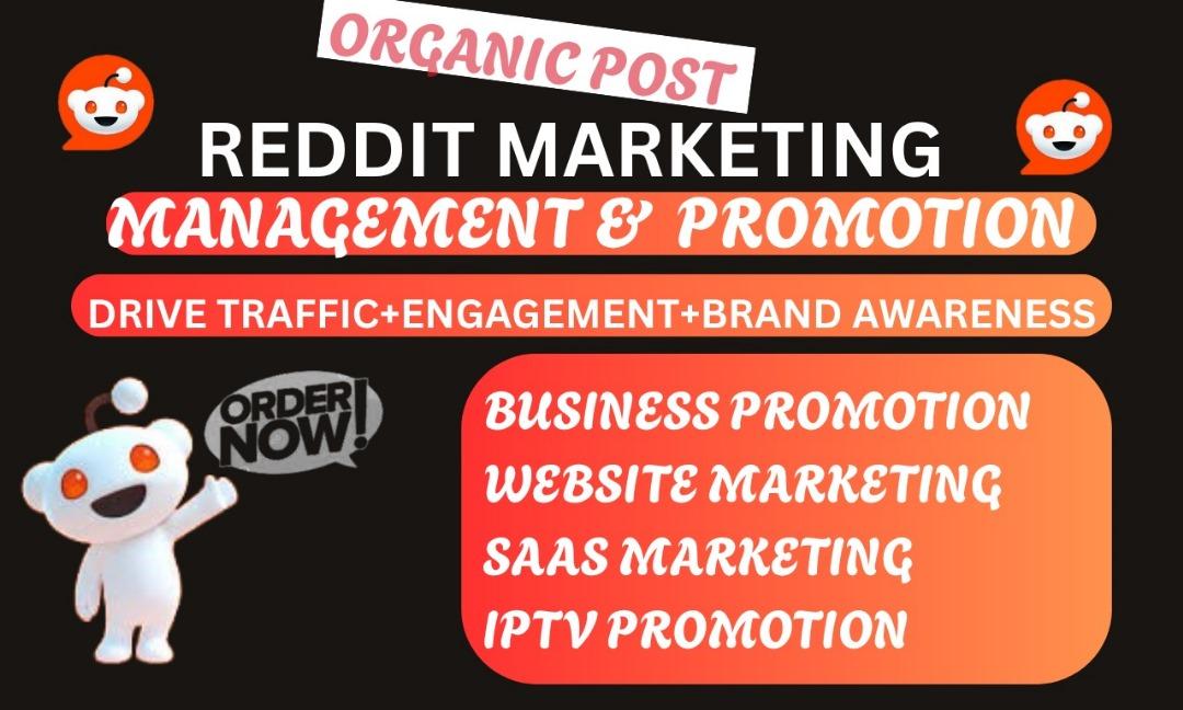 I will do Reddit post upvote for business website app IPTV SaaS product link promotion