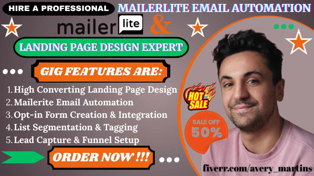 I will design effective, high converting MailerLite landing pages and email automation