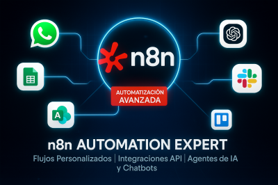 Automatización n8n, Agente IA, Flujo n8n, Chatbot WhatsApp, Integración API
