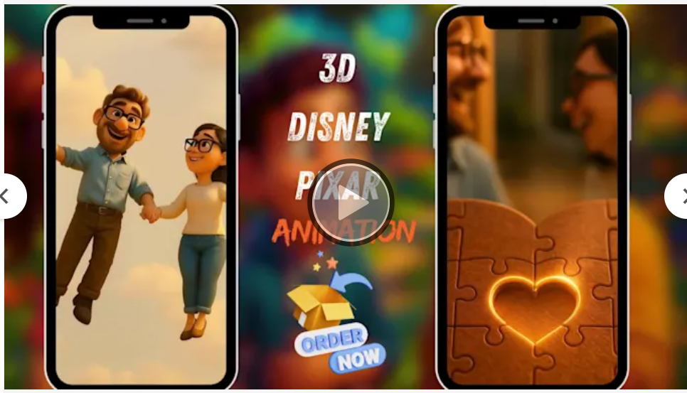 I will create 3D Disney Pixar Style AI Animation Video, Animate Cartoon Pixar Art, Disney