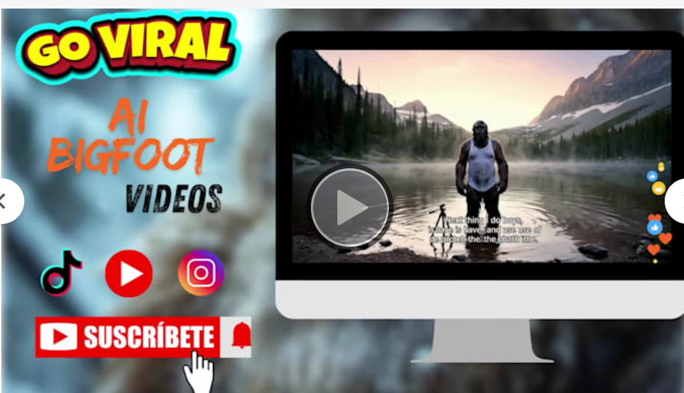 I Will Create Viral AI Bigfoot Vlog Videos with Google VEO or VEO3 AI Bigfoot Footage
