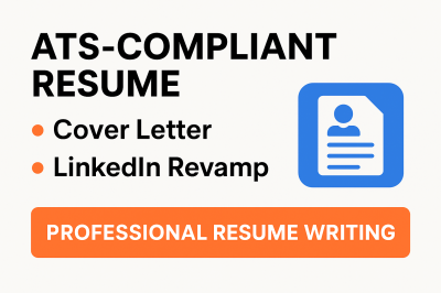 I will craft an ATS compliant professional resume, cover letter, and LinkedIn profile