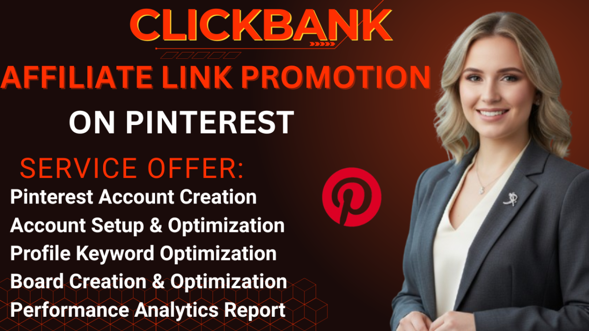I Will Promote Your ClickBank Affiliate Link on Pinterest