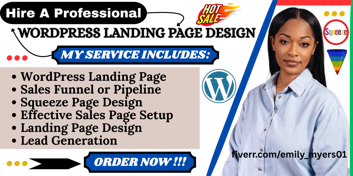 I will build effective WordPress landing page, sales page, and squeeze page design