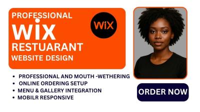 I will create a professional Wix restaurant website with menu, booking, and delivery