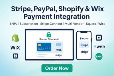 I will integrate Stripe, PayPal, Shopify, Wix, and Multi Vendor Payment Gateways