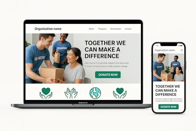 I will build a nonprofit donation website with PayPal and Stripe integration