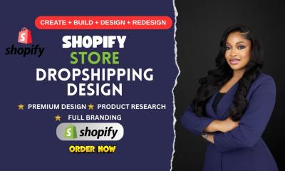 I will build Shopify store, Shopify redesign, dropshipping store website