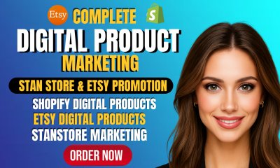 I will stan store marketing, Shopify Etsy digital products, Etsy promotion to boost sales