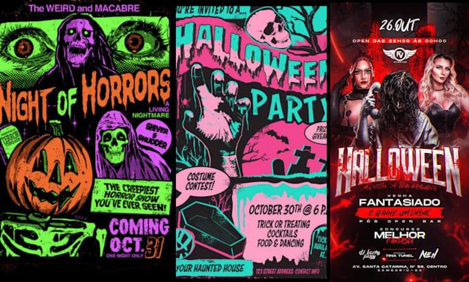 I will do 70s 80s Retro Poster, Movie Poster, Vintage Halloween, Dark Art & Gothic Design