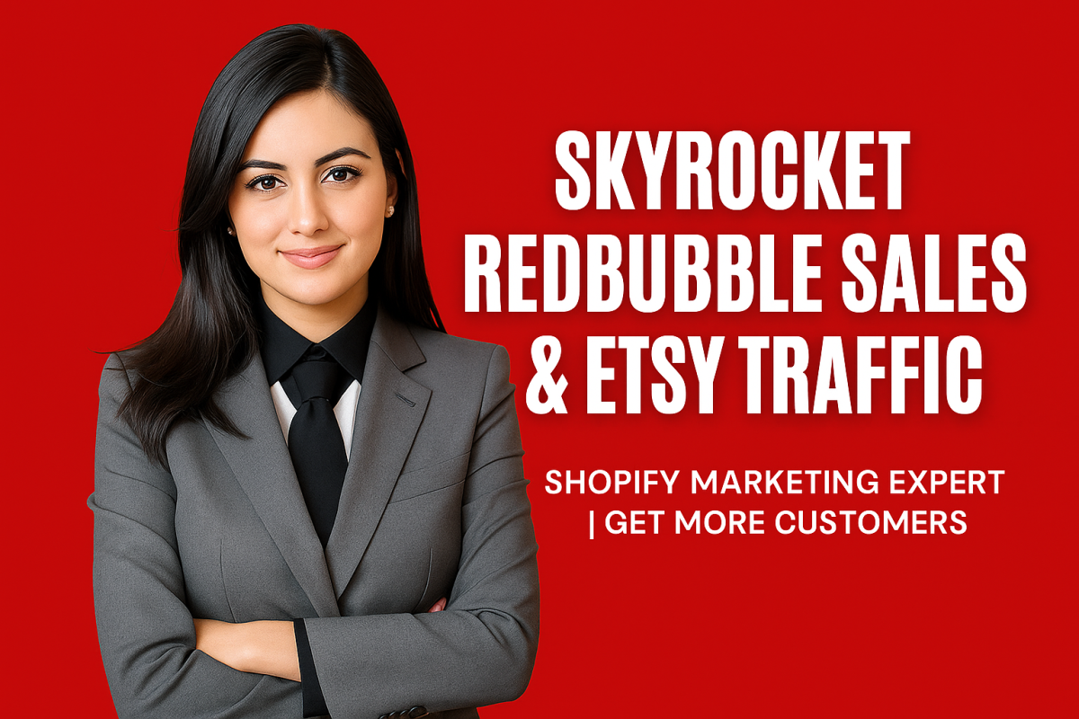 I Will Skyrocket Redbubble Sales, Etsy Traffic & Shopify Marketing Expert – Get Fast Sales