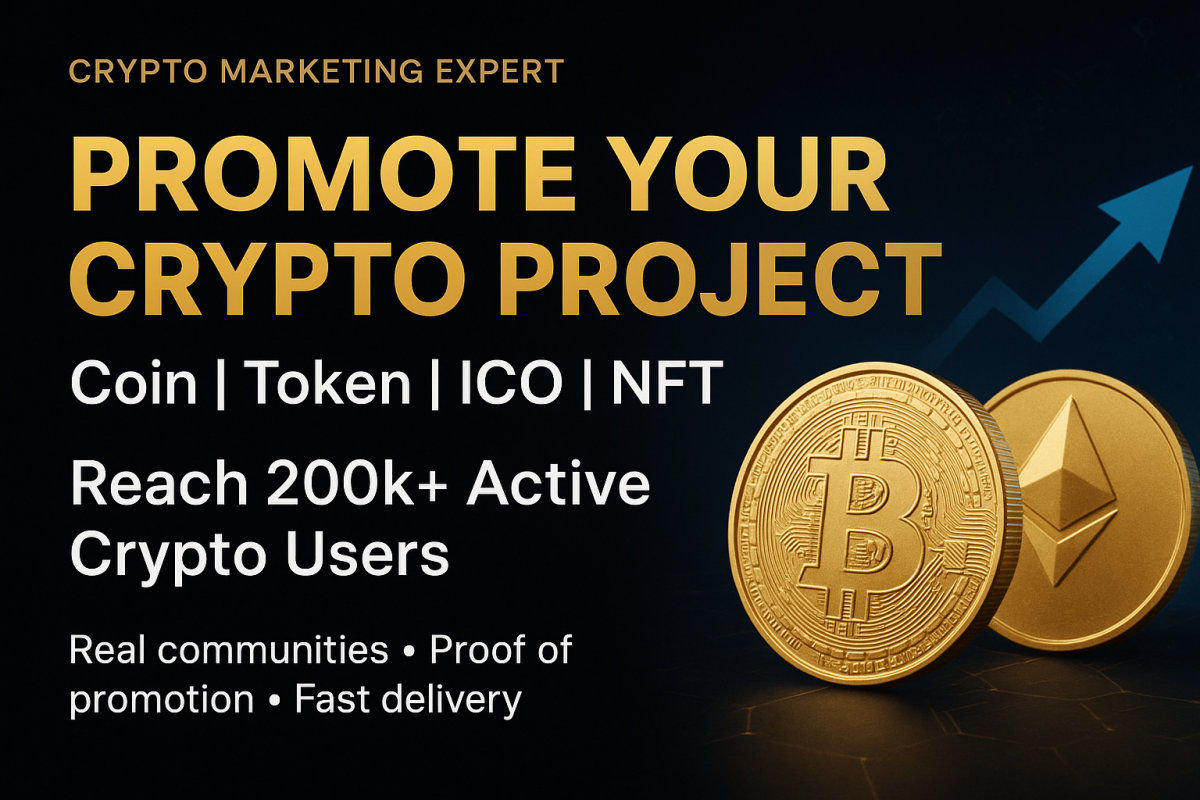 I will promote your crypto coin, token, ICO, or NFT to targeted crypto communities