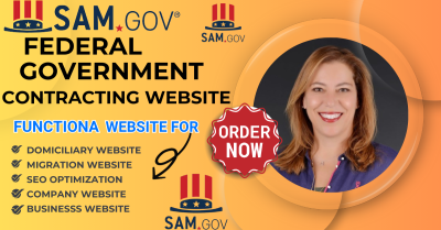 I will build SAM government, responsive contractor website for USA, UK SAM.gov bids