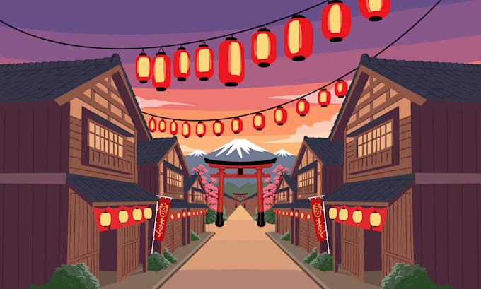 I will create professional vector illustration for landscapes and objects