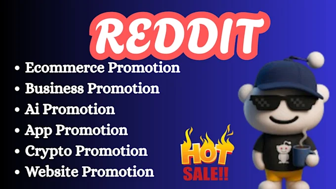 I will do Reddit post upvote for eCommerce business AI app crypto website promotion
