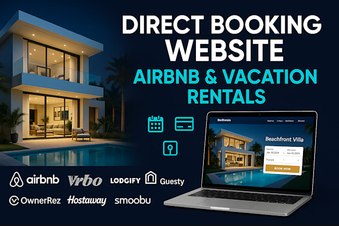 I Will Build Direct Booking Website for Vacation Rentals Airbnb Lodgify Guesty and VRBO