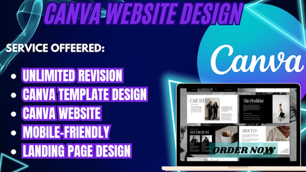 I will create a professional Canva website, Canva landing page, custom template design