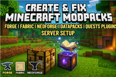 I will create, fix, and optimize Minecraft modpack, datapack, Forge/Fabric mods, and plugins