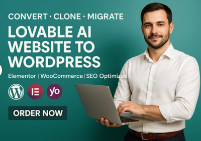 Clone or Migrate, Convert Lovable AI, Durable, V0 or Wix Site to WordPress Fast