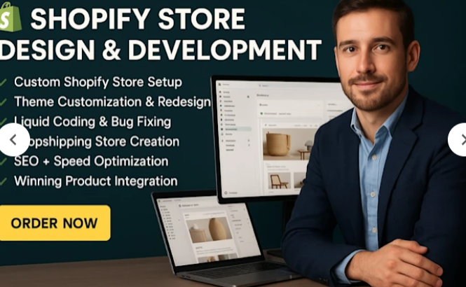 I will build, design, fix Shopify store, dropshipping store, Shopify website optimization