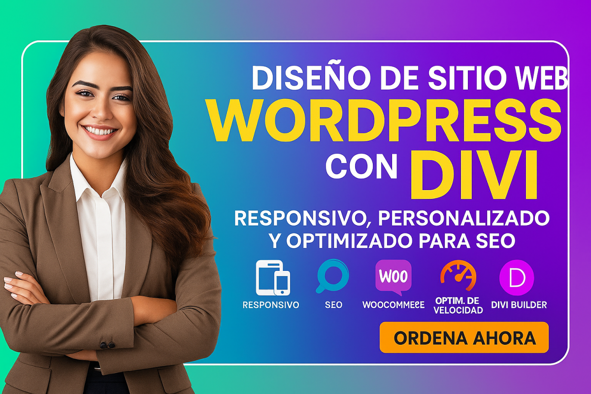 I will sitio web básico WordPress con Divi, construyo tu web con tema Divi