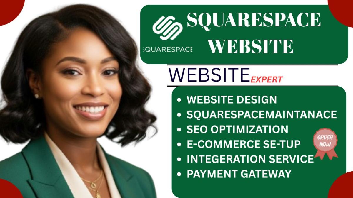 I will create a custom Squarespace landing page with on-brand design