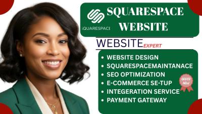 I will create a custom Squarespace landing page with on-brand design