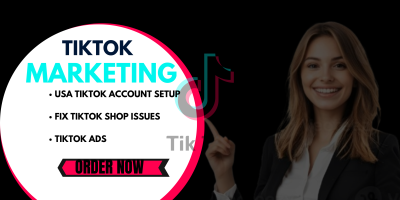 I will create USA based TikTok account, fix issues, and verify USA TikTok shop (non-USA)