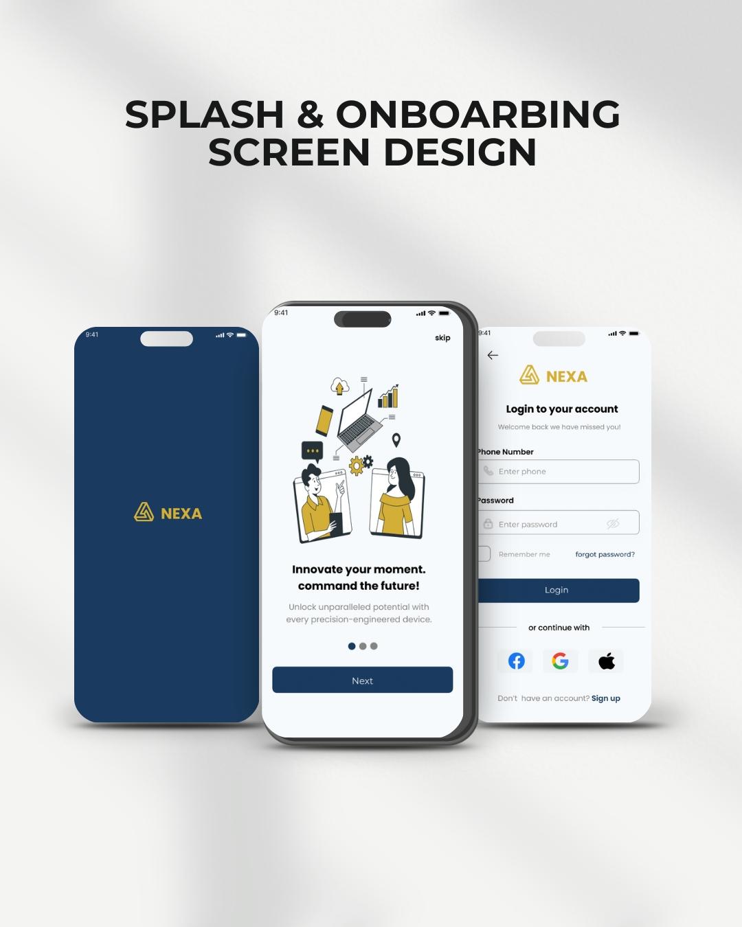 I will create stunning Mobile App UI: Onboarding Screen, Splash Screen, App Icon & More