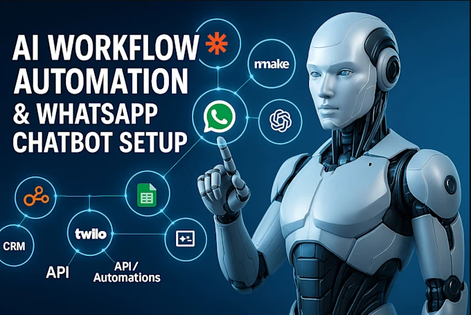 I will build AI chatbot workflow automation n8n zapier custom WhatsApp chatbot AI agent