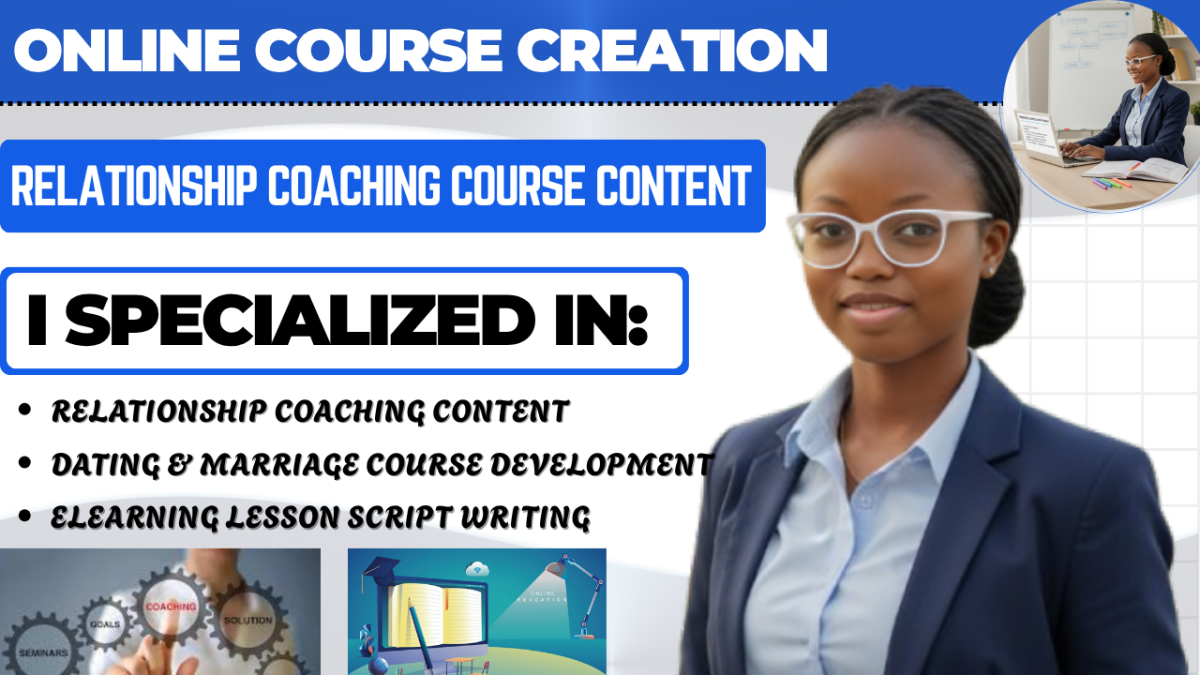 I Will Create Relationship Coaching Course Content and E-Learning Lesson Scripts