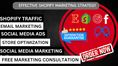 I will Shopify Etsy Marketing Promotion Facebook Ads Manager TikTok Ads to Boost Sales
