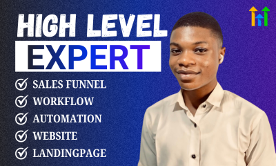 I will be your gohighlevel expert for Go High Level website and sales funnel automation