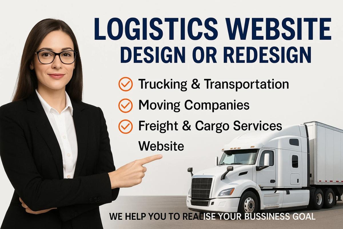 I will design logistics, trucking dispatch, moving company, freight and cargo website